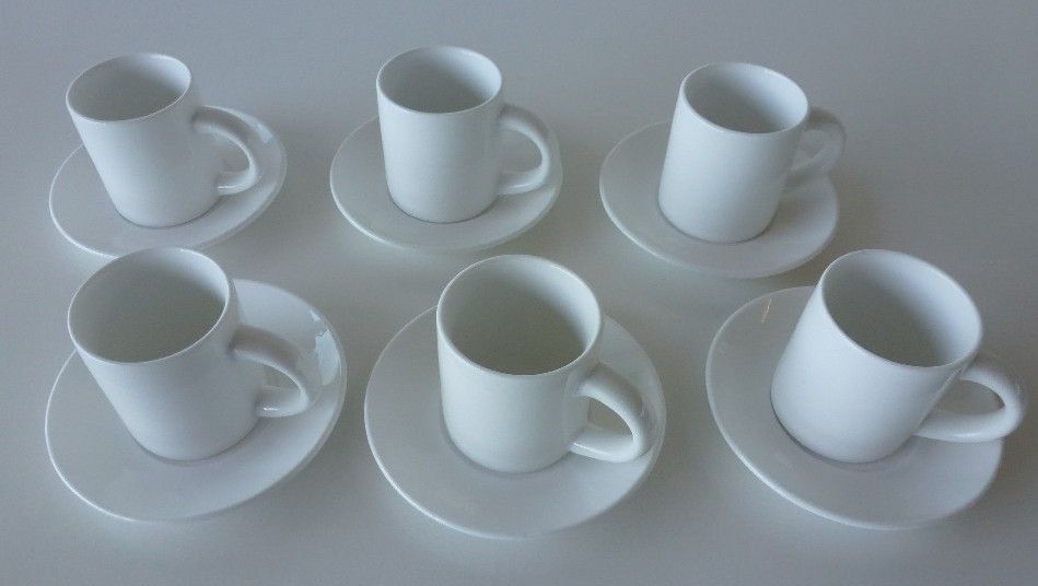 Espressoset  Tasse mit Untertasse weiss     (48Stk.)