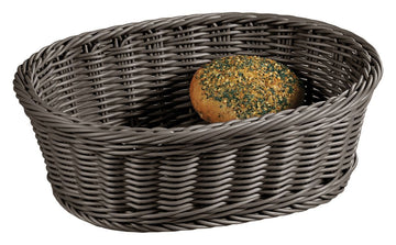 Brot- & Obstkorb, oval, grau (5Stk.)