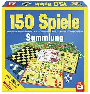 Spielesammlung 150 tlg. von Schmidt Spiele inkl. Original Kniffel + Mensch Ärgere Dich nicht. (6Stk.)