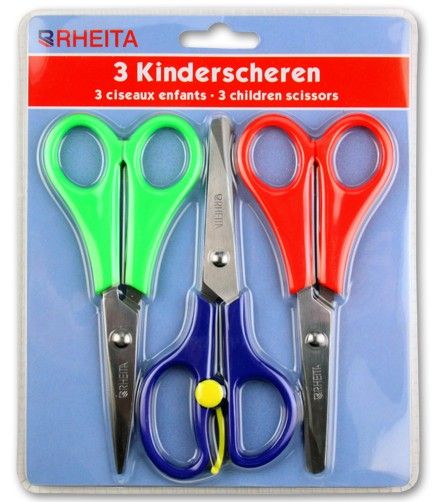 Kinderbastelscheren 3er Set SB Blister 13,5cm (5Stk.)