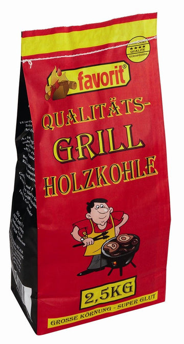 Grill-Holzkohle FAVORIT    2,5kg  Btl.   PALETTE (10Stk.)