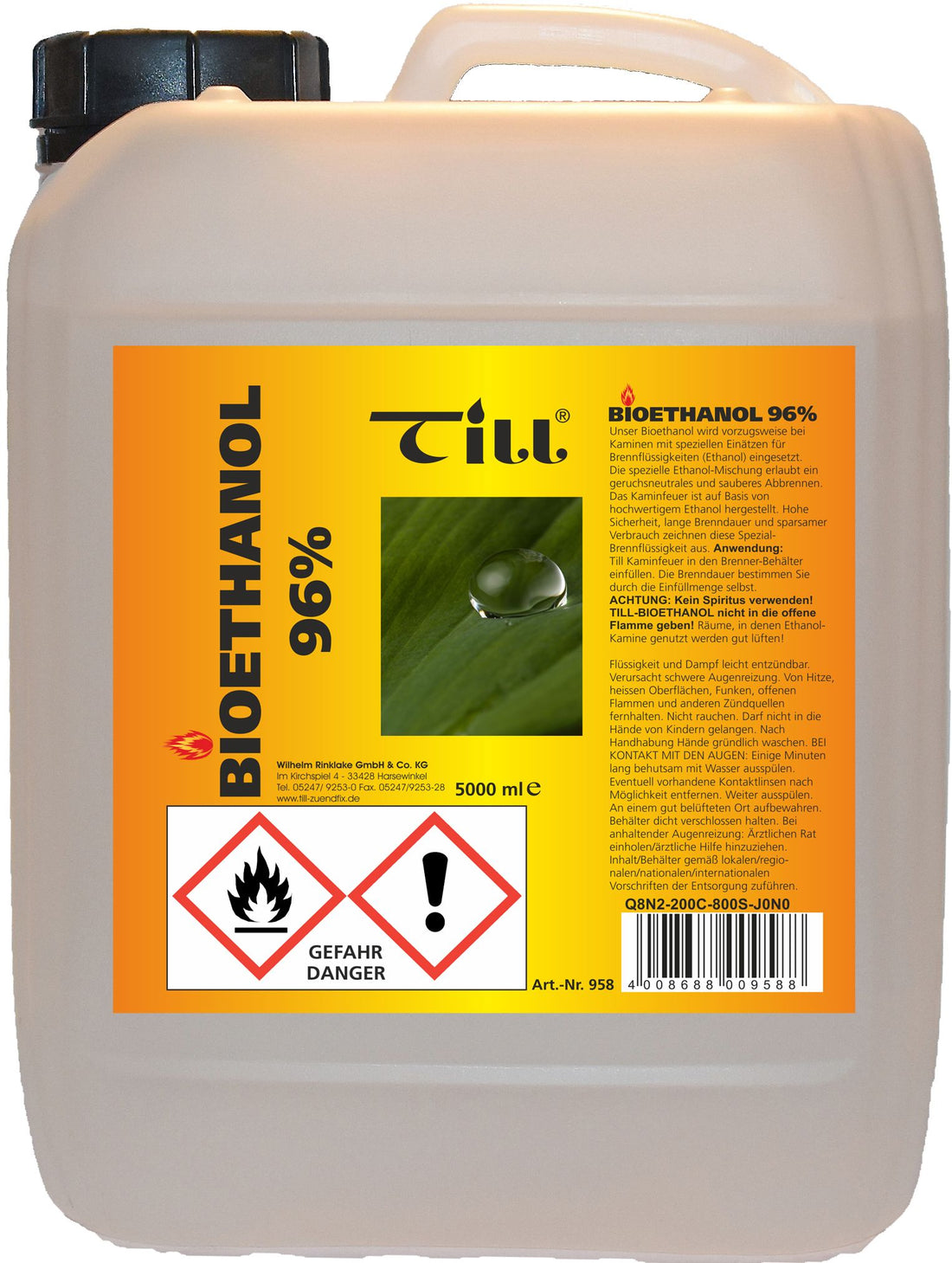 BioEthanol  5000ml     96% (96Stk.)