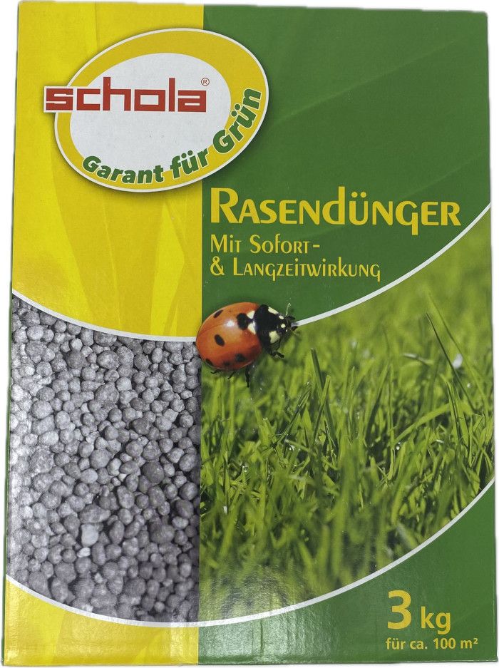 Schola Rasendünger mit sofort und Langzeitwirkung 3kg (5Stk.)