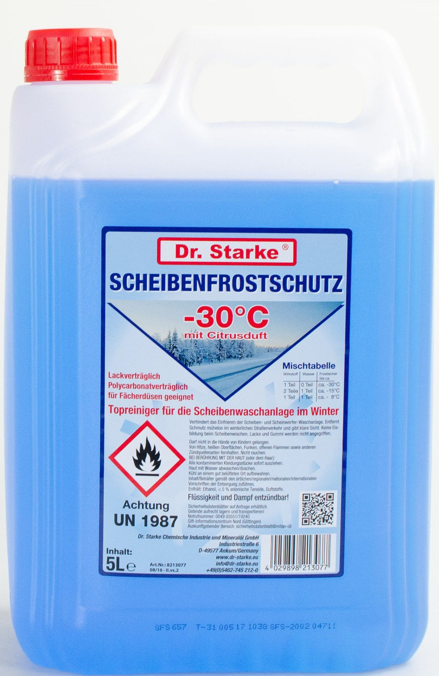 Scheibenfrostschutz -30°C - 5 Liter   Scheibenreiniger Winter Dr. Starke (3Stk.)