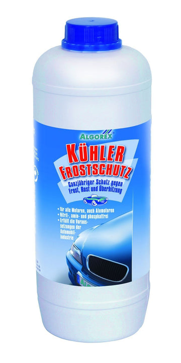 Kühlerfrostschutz 1,5ltr - blau Algorex nitrit-, amin- und phosphatfrei (blau) Frostschutzwechsel nach 2 Jahren - (12Stk.)