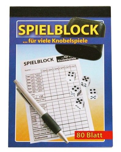 Spielblock für Knobelspiele  Knobelblock ( ähn.Kniffelblock) (72Stk.)