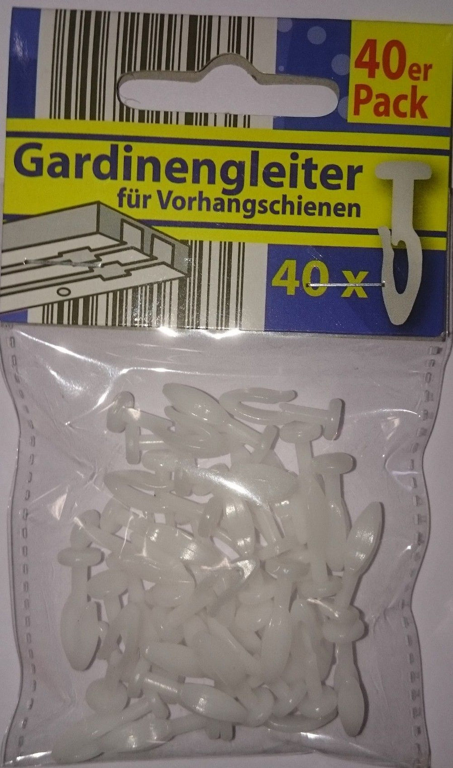 Gardinengleiter, 40er Pack (48Stk.)