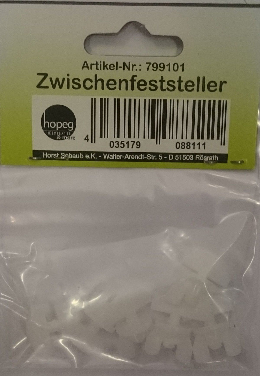 Gardinenzwischenfeststeller 6er Pack für Gardinenschienen  SB (18Stk.)