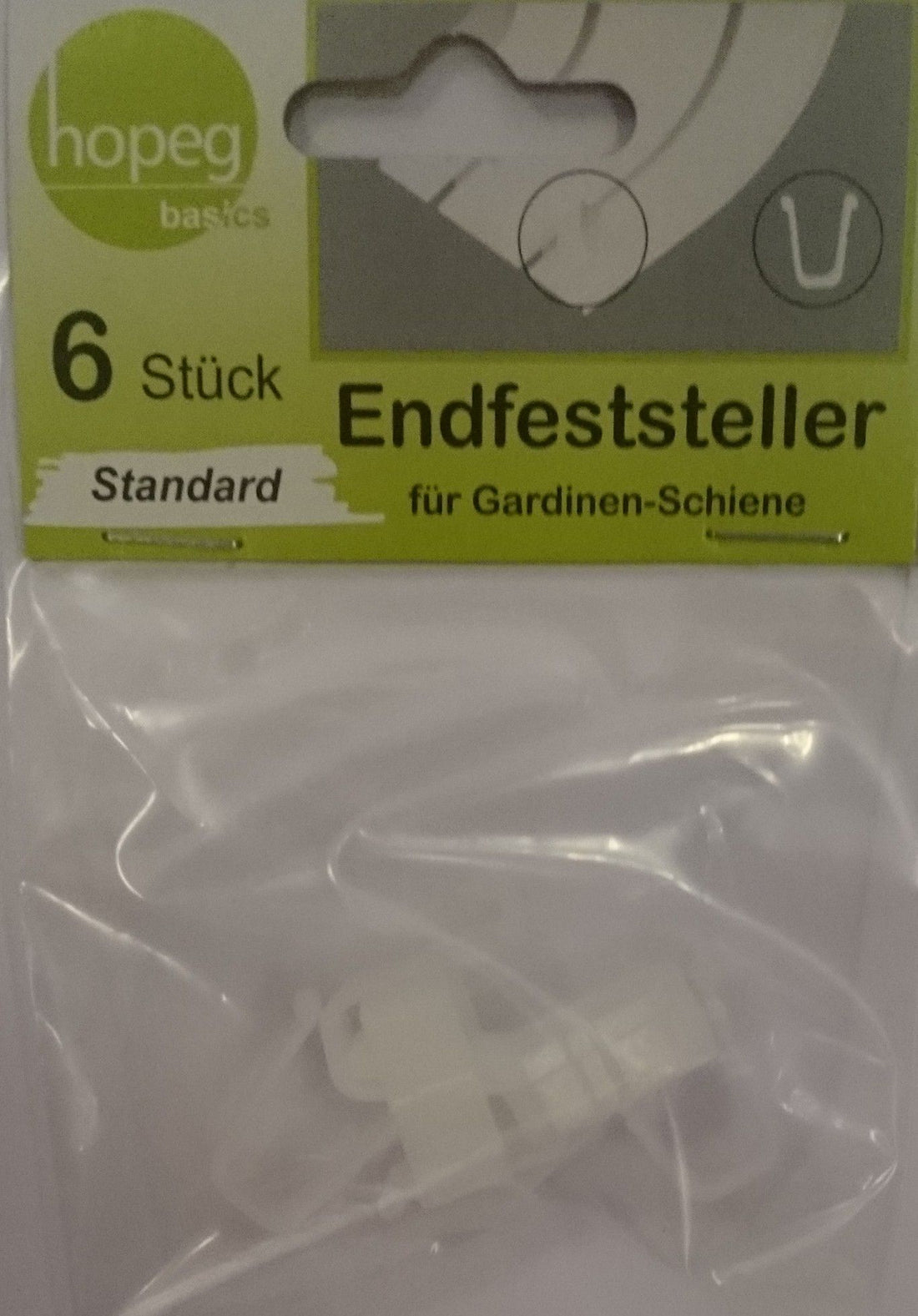 Gardinen-Endfeststeller 6er Pack für Gardinenschienen  SB (18Stk.)