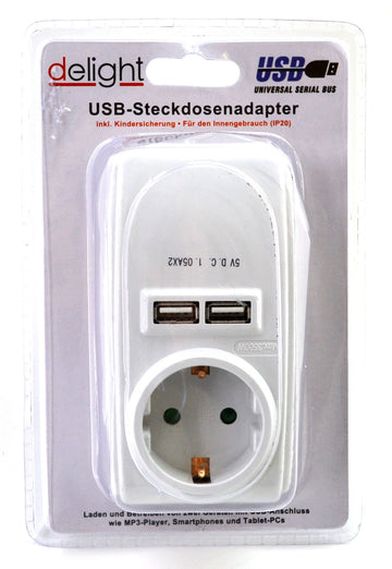 USB Ladegerät für 2x 5V mit  Steckdose SB (12Stk.)