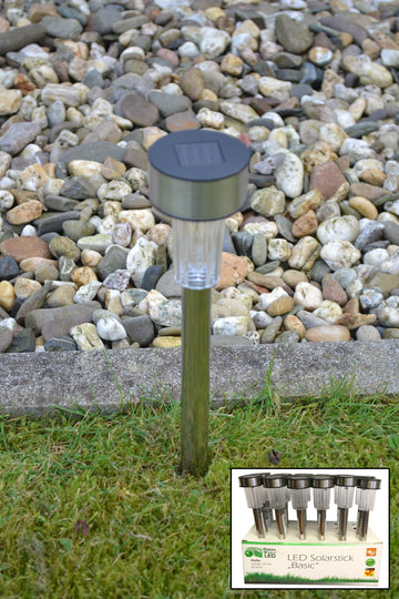 Solar Stick Edelstahl Basic    Metall  Edelstahl  im Display (48Stk.)