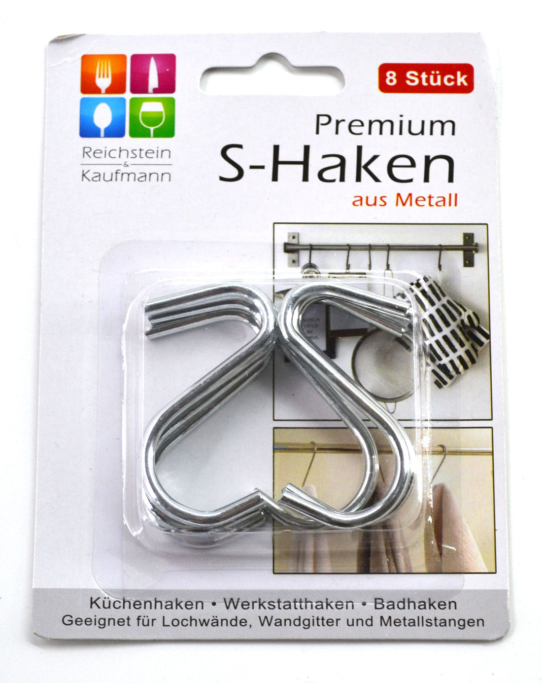 S-Haken Edelstahl, 8er 6,5cm (48Stk.)