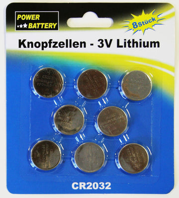 Knopfcellen SB LITHIUM 8er f. Elektroteelicht CR 2032  75550 (48Stk.)