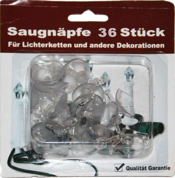 Saughaken Ø 2cm transparent, 36er  ideal für Lichterketten (48Stk.)