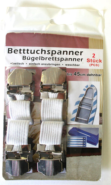 Betttuchspanner 2er, bis 45cm elastisch Bügelbrettspanner (48Stk.)