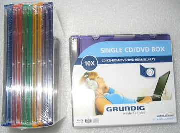 CD/DVD Singleboxen 10er Set Grundig (24Stk.)