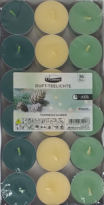 36er Duftteelichte Tannenzauber Mäc Geiz (6Stk.)