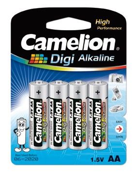 PHOTO Alkaline-Batterien R6 "AA", 4er Pack Camelion   SB-Karte (144Stk.)