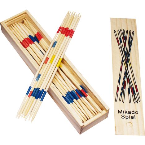 Mikado Spiel in Holzbox 19,5x4,5cm   (24Stk.)