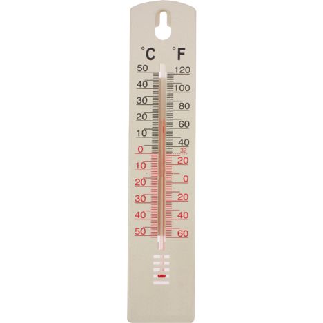 Thermometer Kunststoff für außen+innen  20x4,4cm Celsius+Fahrenheit (24Stk.)