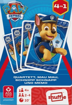 Multispiel PawPatrol Shuffle (Quartett, Mau Mau, Schnipp Schnapp und Memo) (10Stk.)