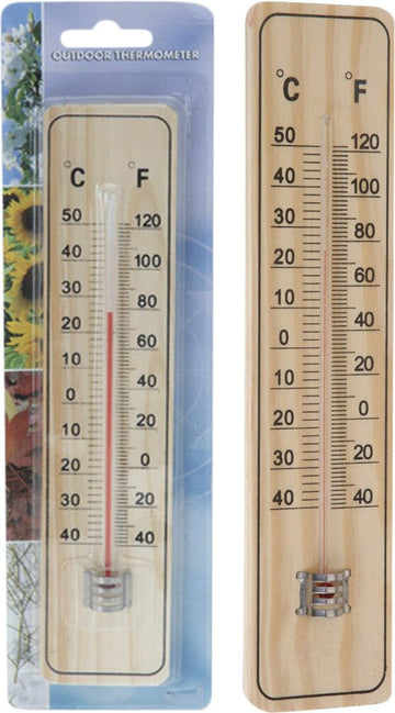 Thermometer Naturholz, 28cm Blisterkarte (72Stk.)