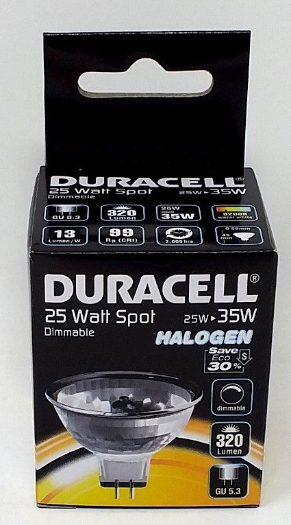 Halogen Strahler  GU  5.3  25W  SB Duracell (10Stk.)