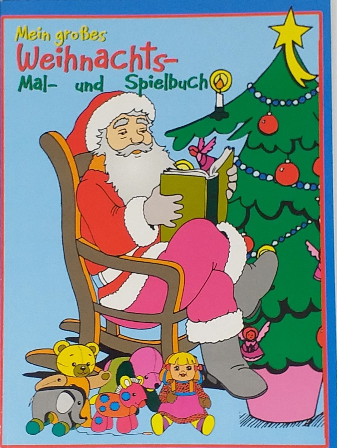 Weihnachtsmalbuch  64 Seiten mit  lustigen Rätseln (24Stk.)